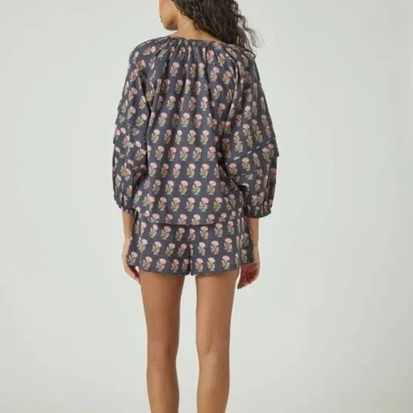 Pink Chicken Ava Top in Navy Floral Drop - Picture 2 of 8